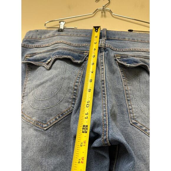 Authentic True Religion Size 42 Ricky Relaxed Straight Light Wash Blue Jean y2k - Picture 12 of 16